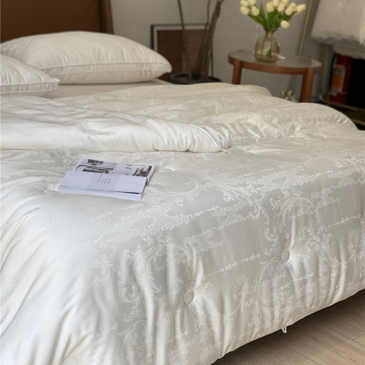 Luxuriöse Jacquard-Seiden-ähnliche hypoallergene Decke Duvet