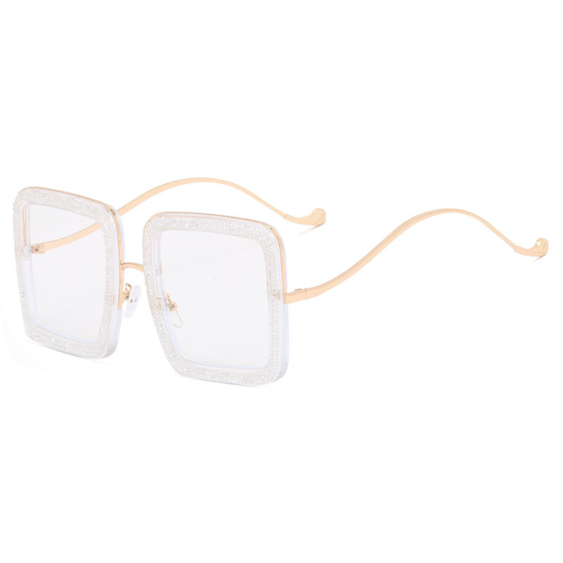 Damen glamouröse Sonnenbrille mit funkelndem Kristallrahmen Karnz