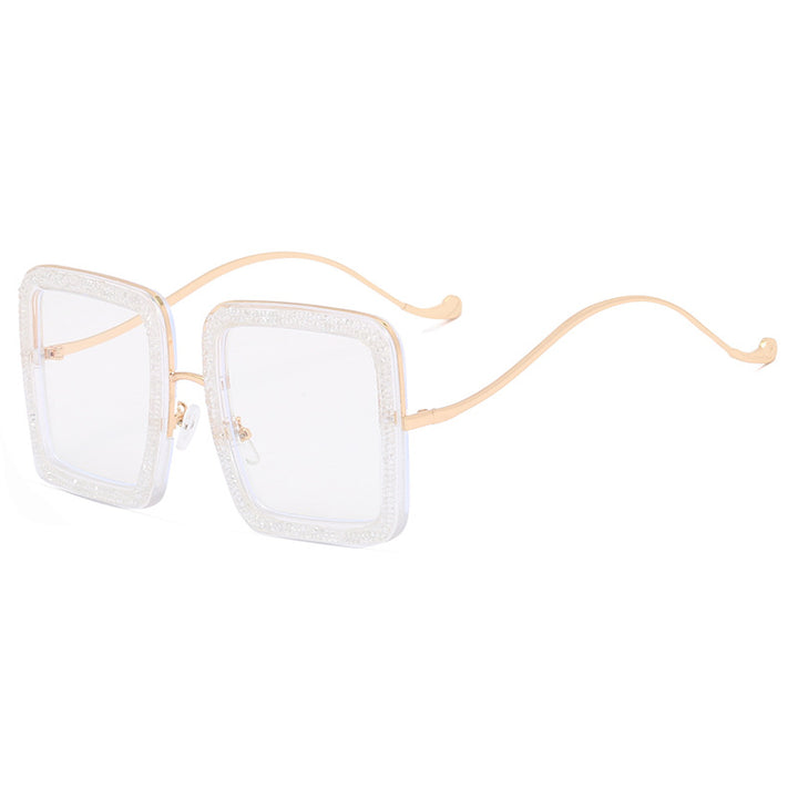 Damen glamouröse Sonnenbrille mit funkelndem Kristallrahmen Karnz