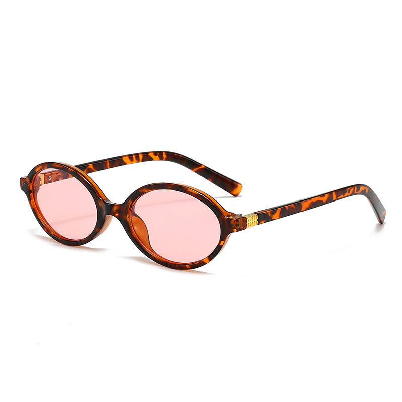 Damen modische ovale Brille mit goldenen Akzenten Karnz