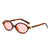 Damen modische ovale Brille mit goldenen Akzenten Karnz