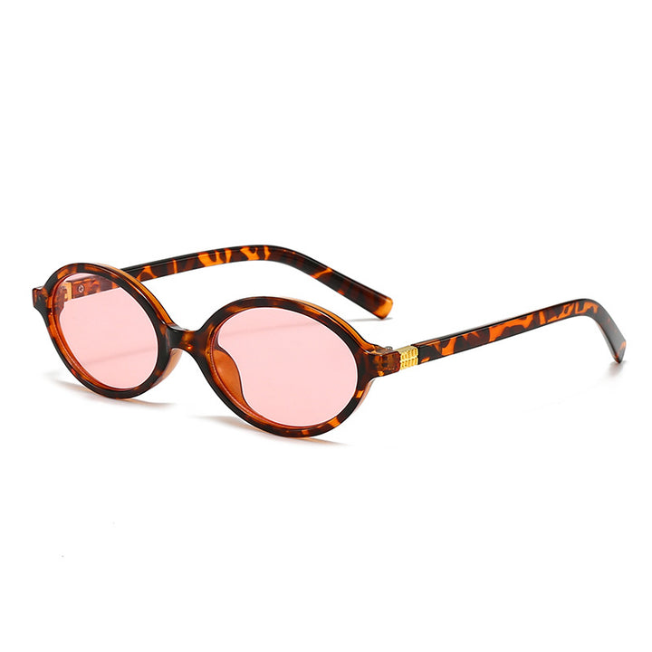 Damen modische ovale Brille mit goldenen Akzenten Karnz
