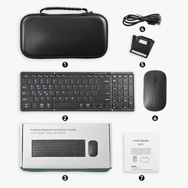 Tragbares kabelloses Tastatur- und Maus-Set Karnz