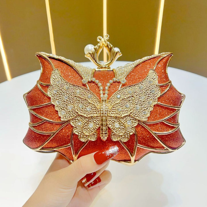 Schmetterlings-inspirierte Abend-Clutch
