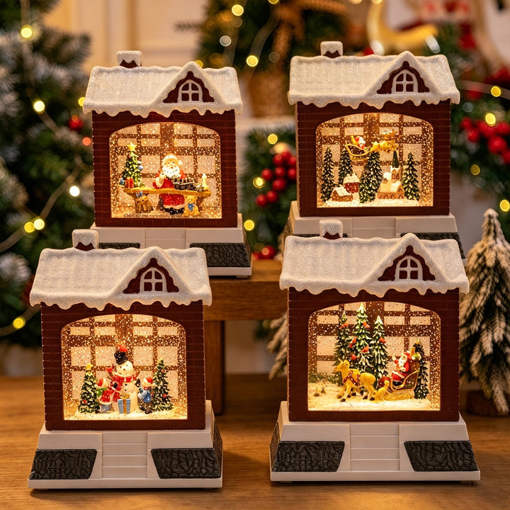 Dekorative Weihnachtslaterne mit Lichtern Karnz