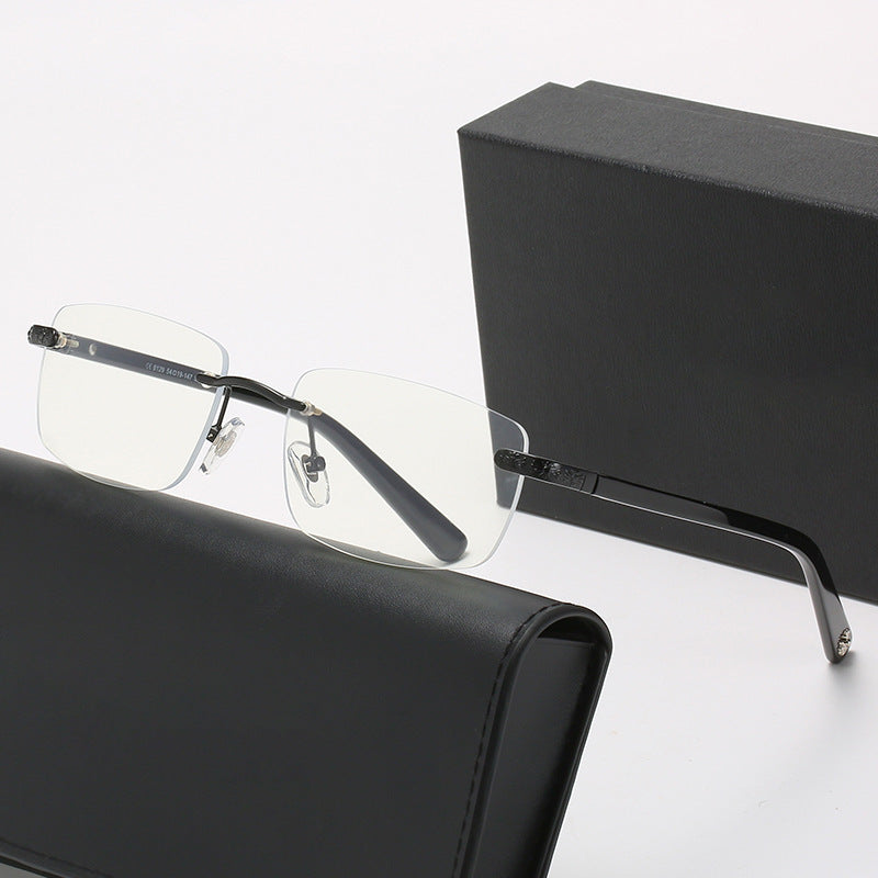 Damen modische Halbrahmenbrille mit komfortablen Nasenpolstern und edlem Design Karnz