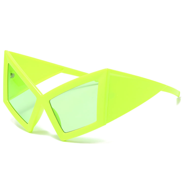 Futuristische Geometrische Schild Sonnenbrille Karnz