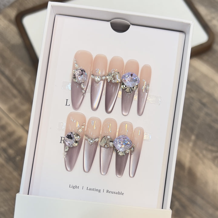 Glamouröse Press-On Nagelkunst Set Karnz