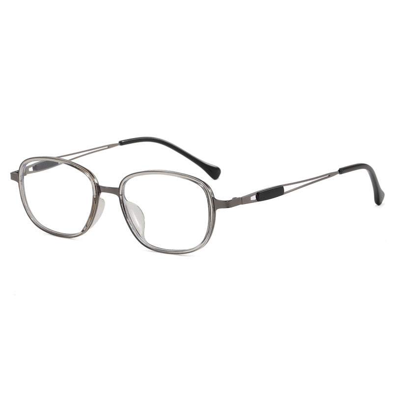 Modische Sonnenbrille mit Quadratischem Rahmen und Schmalem Metallgestell Karnz