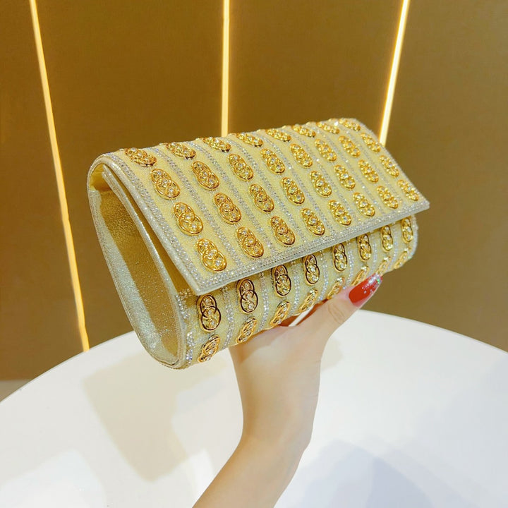Dekorativer Strass-Clutch