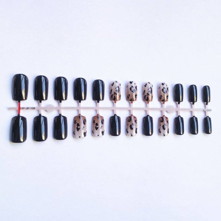 Künstlerisches Leopardenmuster Acryl-Nagelkunst-Set