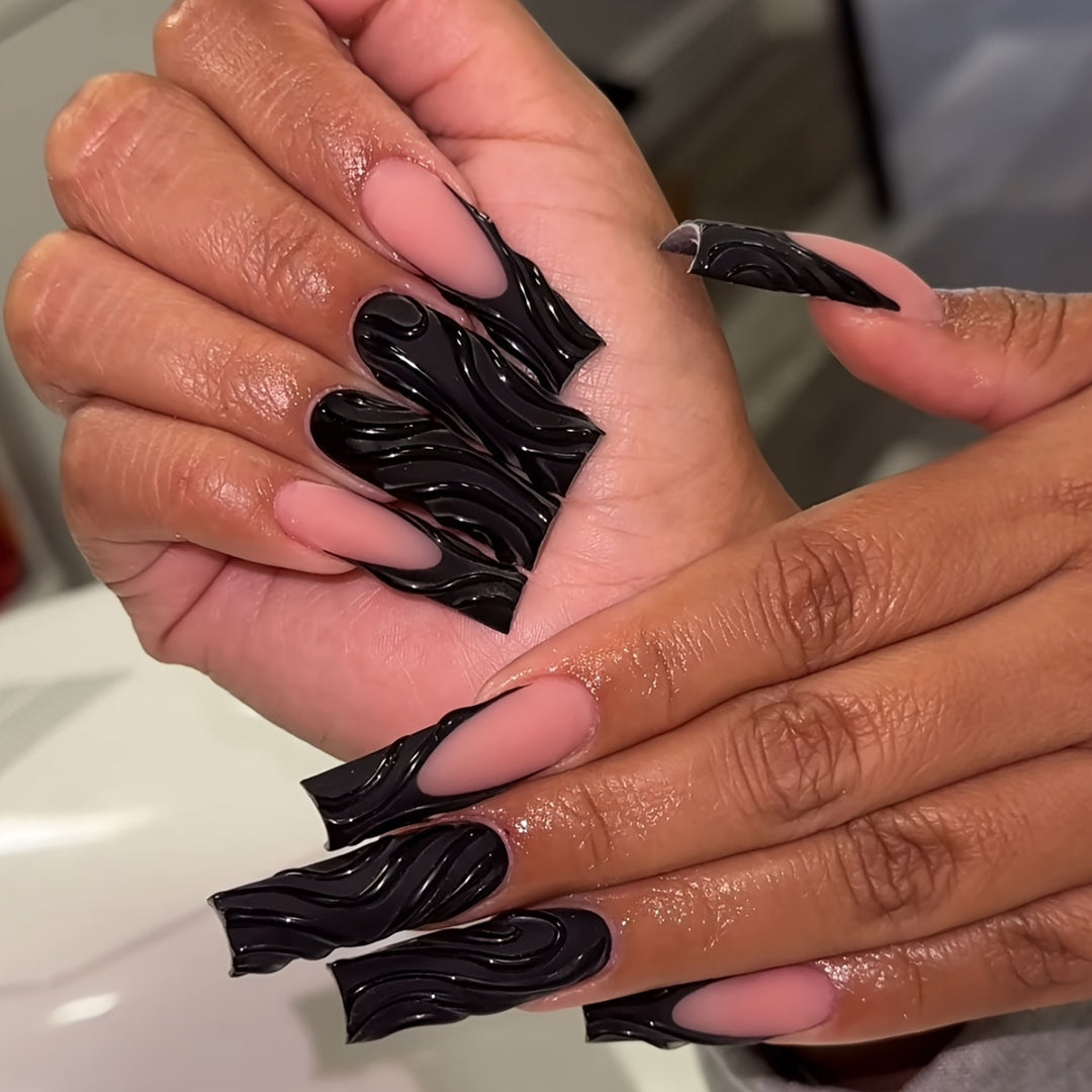Künstlerische lange Acrylnagelverlängerungen Karnz