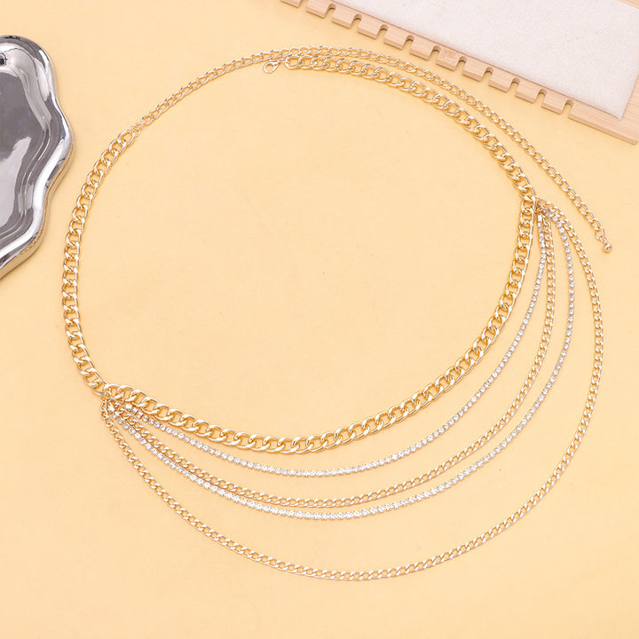 Mehrschichtige Ketten Körper Schmuck Karnz