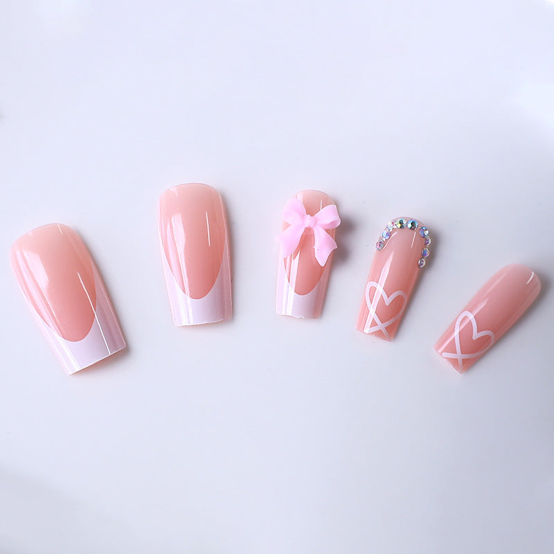 Elegante Französische Spitzen Acryl-Nagelverstärkungen Karnz