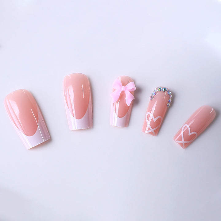 Elegante Französische Spitzen Acryl-Nagelverstärkungen Karnz