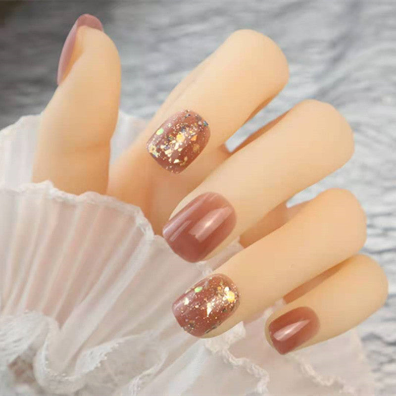 Glamouröser, glitzerverstärkter Press-On-Nagelset