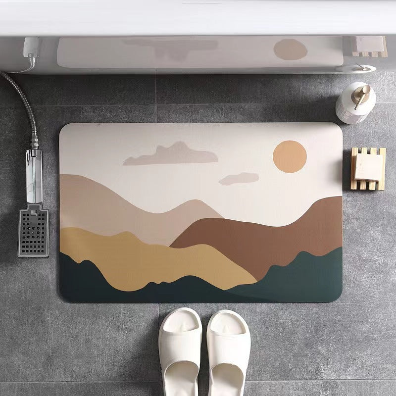 Abstrakte Landschaft Badmatte Karnz