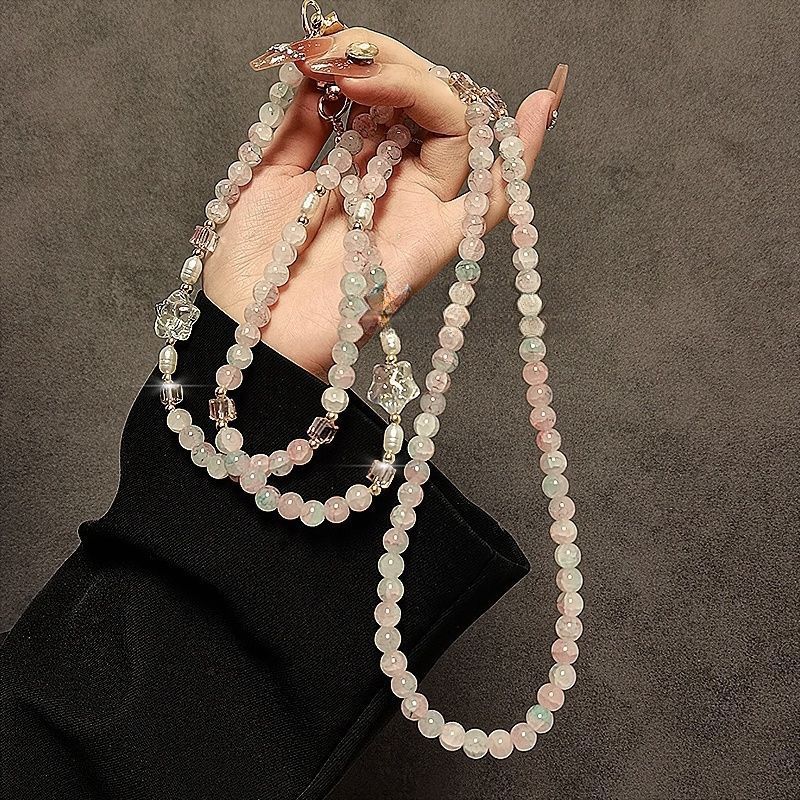 Elegante Perlen Brillen Kette Karnz