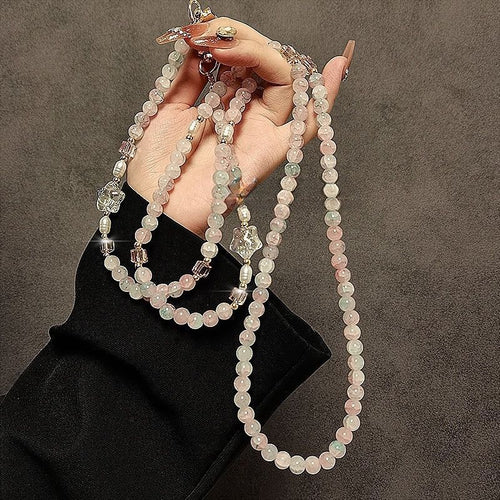 Elegante Perlen Brillen Kette Karnz