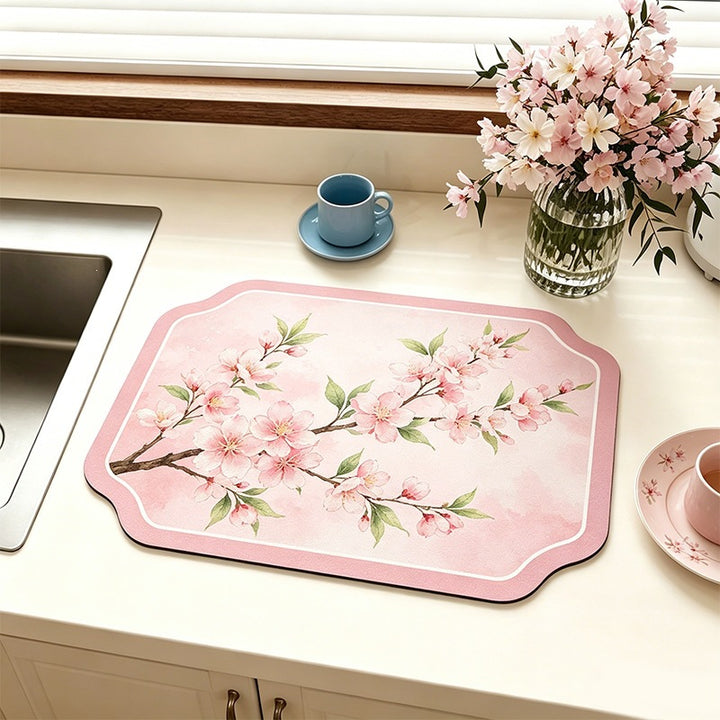 Blumenmuster Komfort Küchenteppich für Zuhause