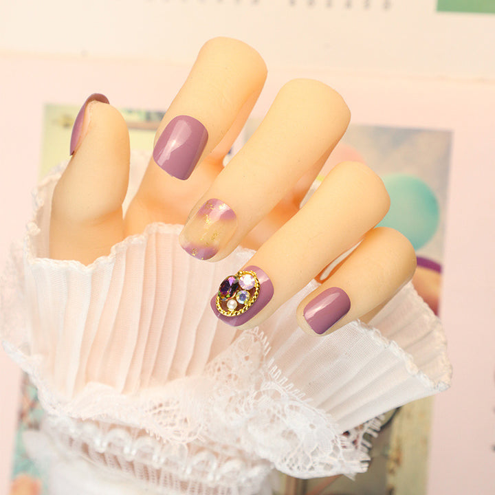 Rhinestone-besetztes Press-On Nagelkunstset Karnz