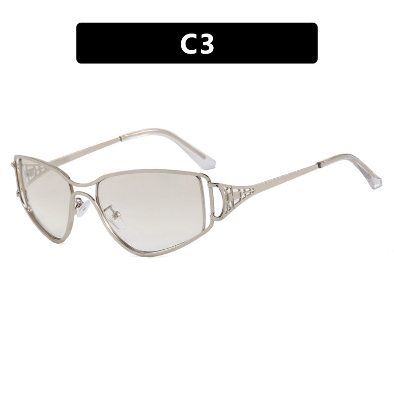 Damen exklusive Cat-Eye Sonnenbrille mit eleganten Verzierungen Karnz
