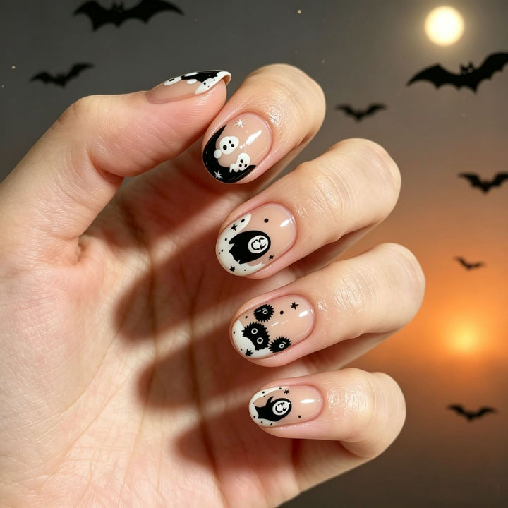 Halloween-Themed Fun Press-On Nail Art Karnz