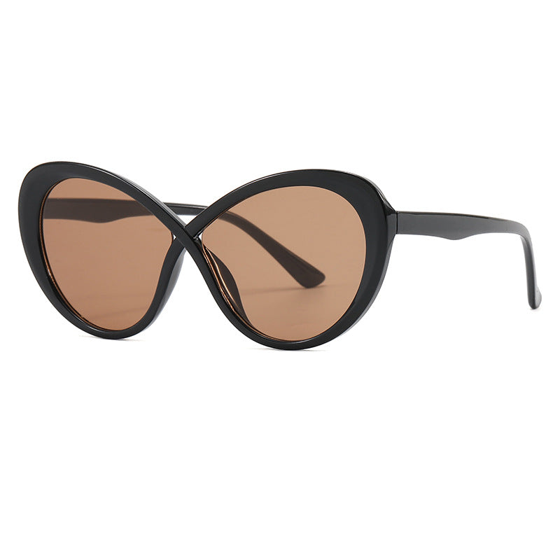 Damen Cat-Eye Sonnenbrille mit verspiegelten Gläsern Karnz