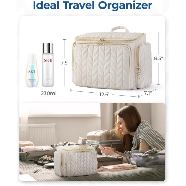 Kosmetik-Organizer-Tasche mit Strukturierter Steppung Karnz