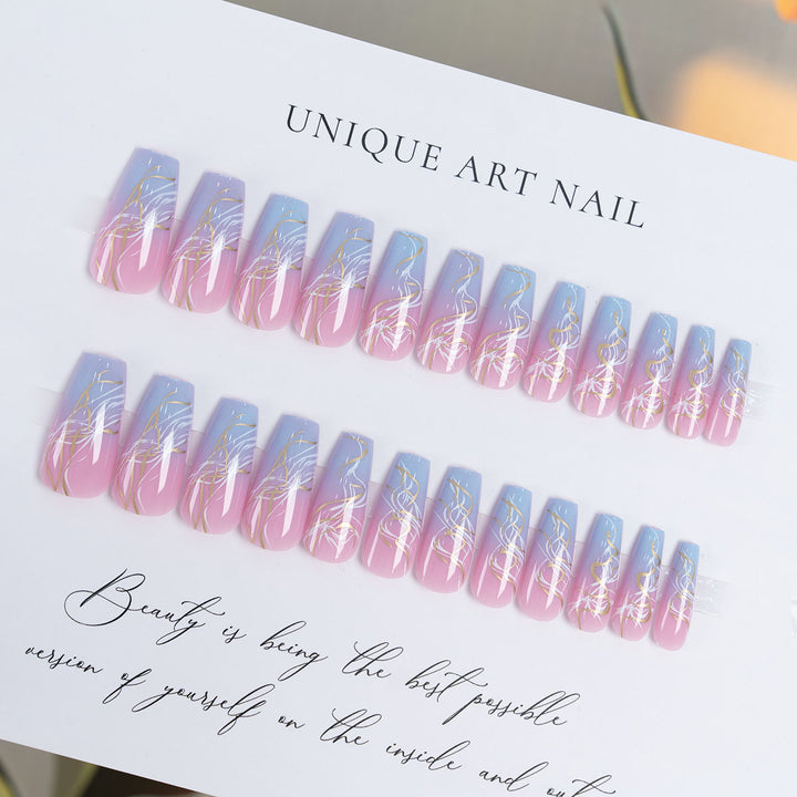 Elegantes Marmor Design Nagelkunst