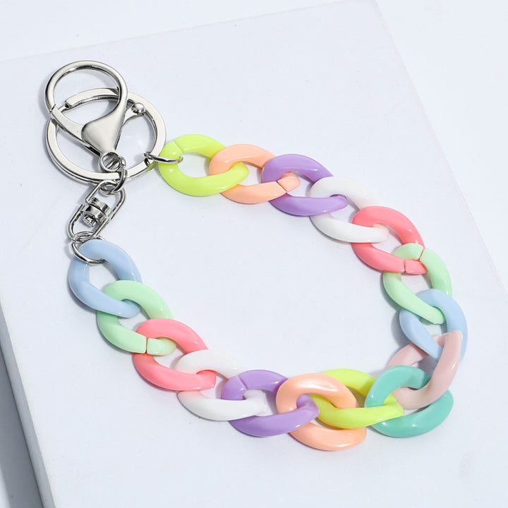 Bunter Ketten-Schlüsselanhänger Halter Karnz
