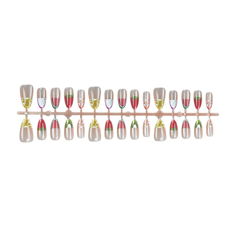 Frucht-inspiriertes Press-On Nagelkunst-Set