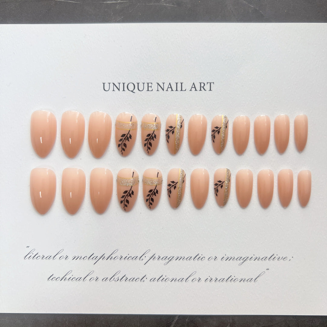 Künstlerische Blumen Press-On Nägel