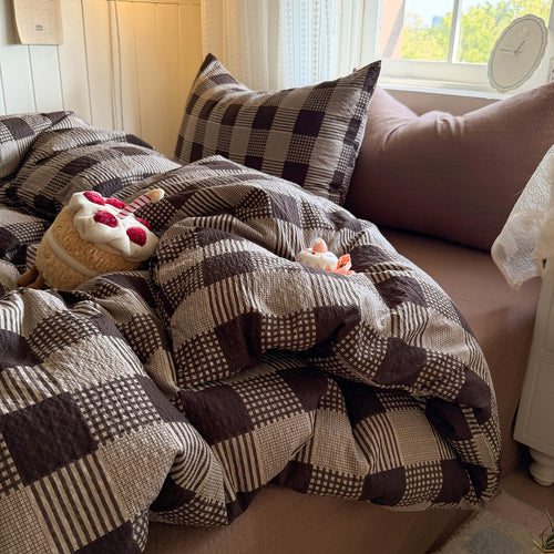 Gemütliches Patchwork gesteppter Bettwäsche Set