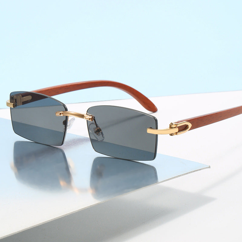 Damen hochwertige Sonnenbrille mit elegantem Holzrahmen Karnz