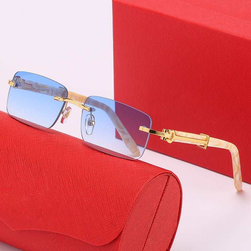 Damen elegante Rechteckige Brille Karnz