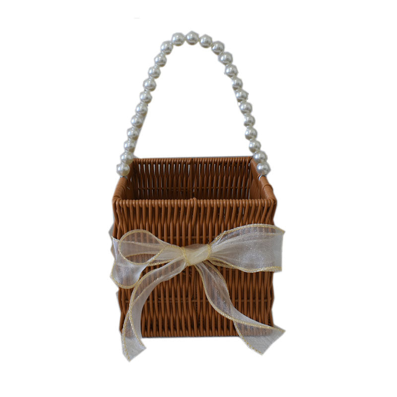 Elegante Handgefertigte Rattan Tragetasche Karnz