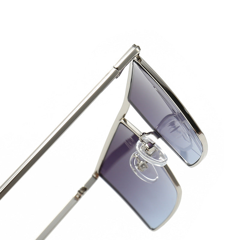 Damen modische Sonnenbrille mit filigranem, rechteckigem Rahmen Karnz
