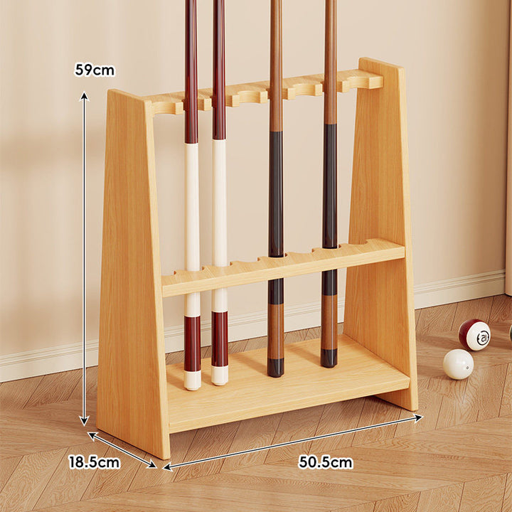 Multi-Slot Freistehender Massivholz Billardqueue Rack Organizer