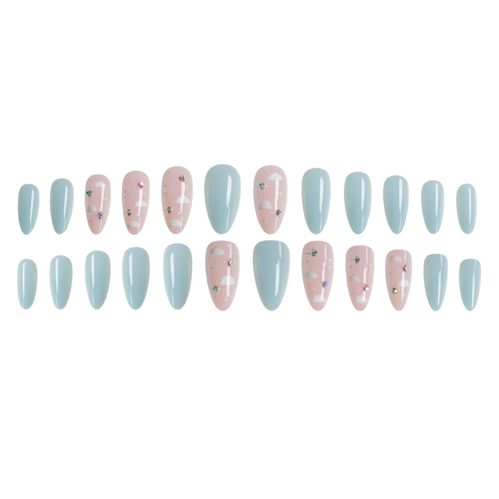 Künstlerisches Cloud-Themen Press-On Nail Set