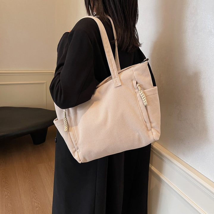 Multi-Pocket Canvas Tote Bag Karnz