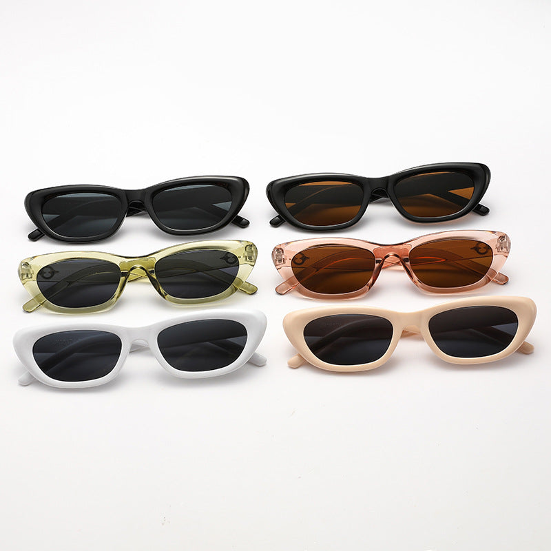 Damen Cat-Eye Sonnenbrille mit elegantem transparentem Rahmen und UV-Schutz Karnz