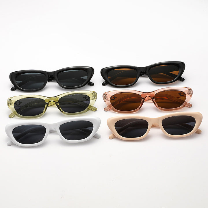 Damen Cat-Eye Sonnenbrille mit elegantem transparentem Rahmen und UV-Schutz Karnz
