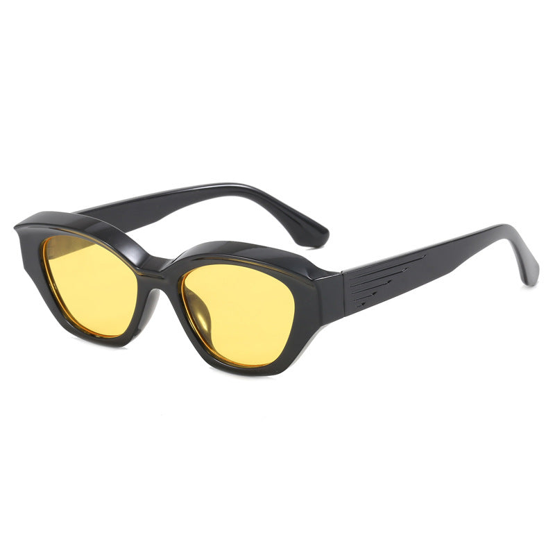 Damen modische Sonnenbrille mit futuristischem Design Karnz