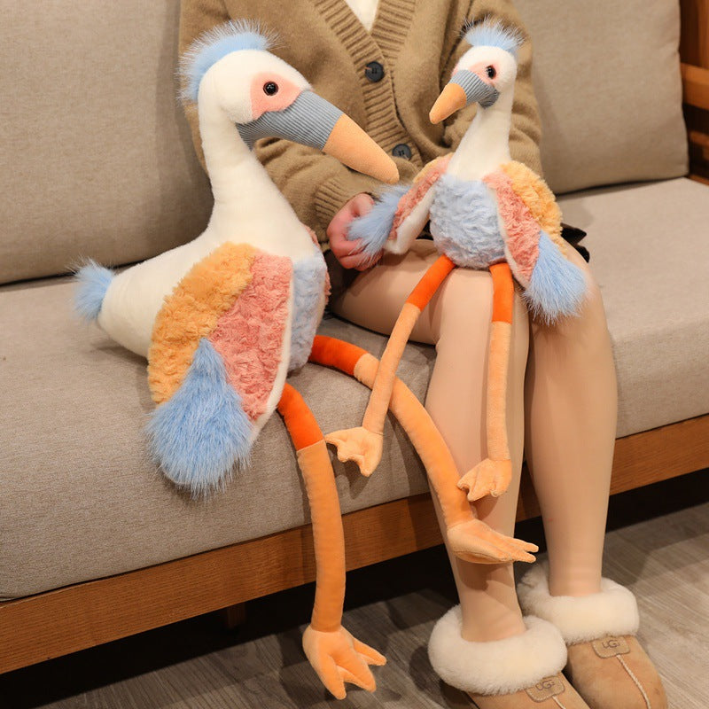 Langbeiniger Plüschmeeresvogel-Stofftier mit flauschigen Flügeln und biegsamen Beinen Karnz