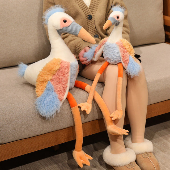 Langbeiniger Plüschmeeresvogel-Stofftier mit flauschigen Flügeln und biegsamen Beinen Karnz