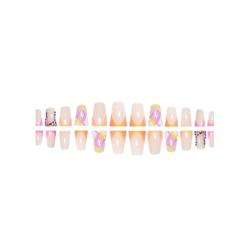 Dekorative Acryl Press-On Nagelverlängerungen für Damen Karnz