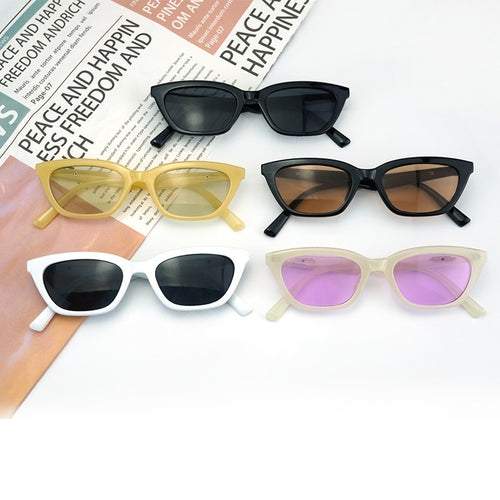 Damen Modische Cat-Eye Sonnenbrille mit elegantem transparenten Rahmen Karnz