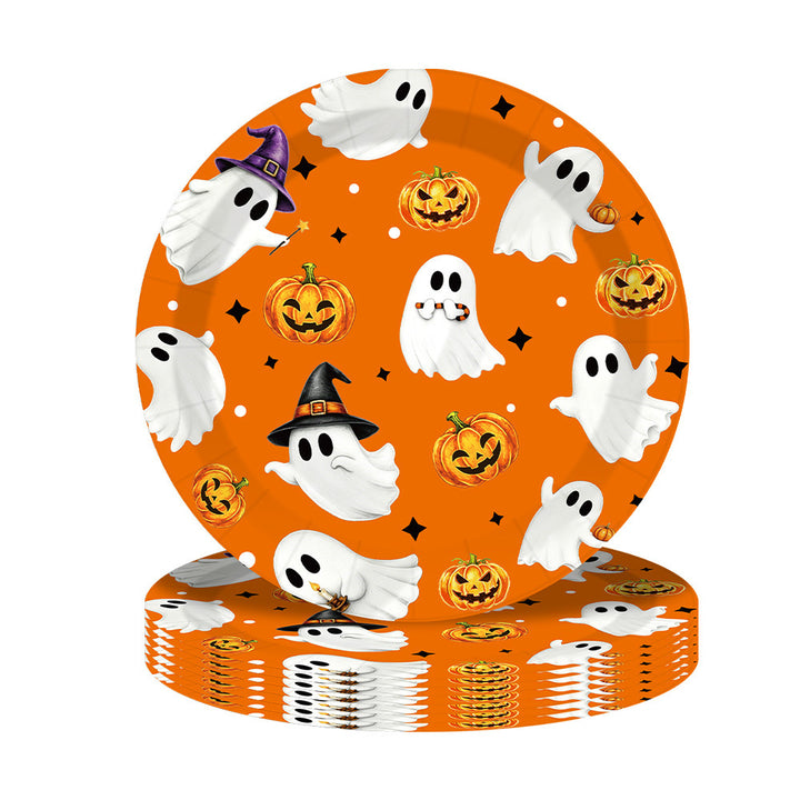 Einweg-Party-Tischdecke mit Halloween-Motiv und Servietten-Set