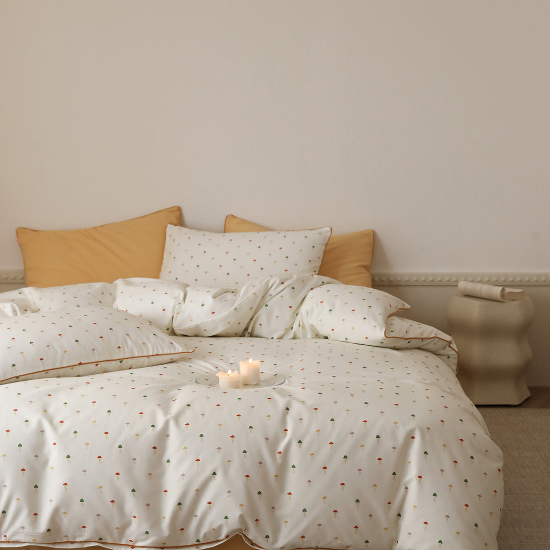 Mini-Tree Bedruckte Baumwoll-Percale Bettbezug & Kissenbezug Set